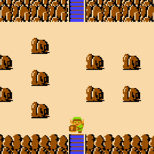 an animated GIF of the original Legend of Zelda for the NES